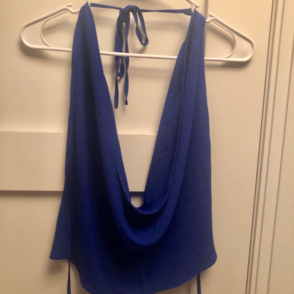 Royal Blue Olivaceous Open Back Top